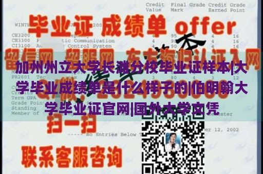 加州州立大学长滩分校毕业证样本|大学毕业成绩单是什么样子的|伯明翰大学毕业证官网|国外大学文凭